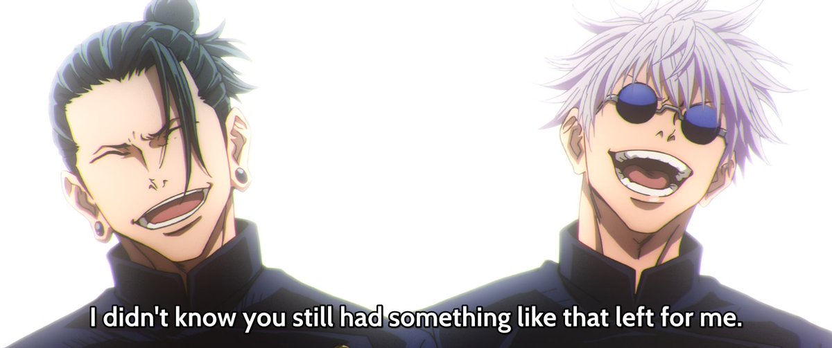 notdedsec's tweet photo. arguably the most important line from #JujutsuKaisen0 
arguably the silliest translation error too

where my stsg homies at? 😔 https://t.co/gORiVvm0QM