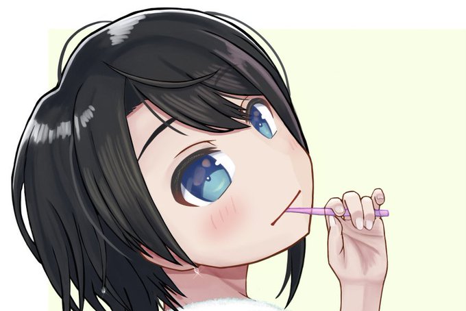 「blue eyes brushing teeth」 illustration images(Latest)