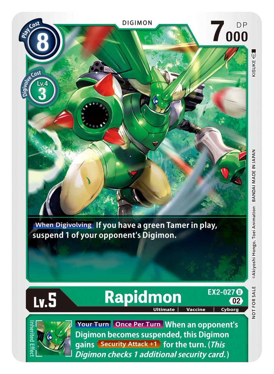 [Tamer Party Vol.6 Reveals]
Tamer Party events are back! Casual in-store events aimed at encouraging new Tamers to pick up the game!
Participants can receive EX2-010 WarGrowlmon, EX2-027 Rapidmon, or EX2-023 Taomon!
world.digimoncard.com/event/tamer_pa…
#DigimonCardGame #Digimon #DigimonTCG