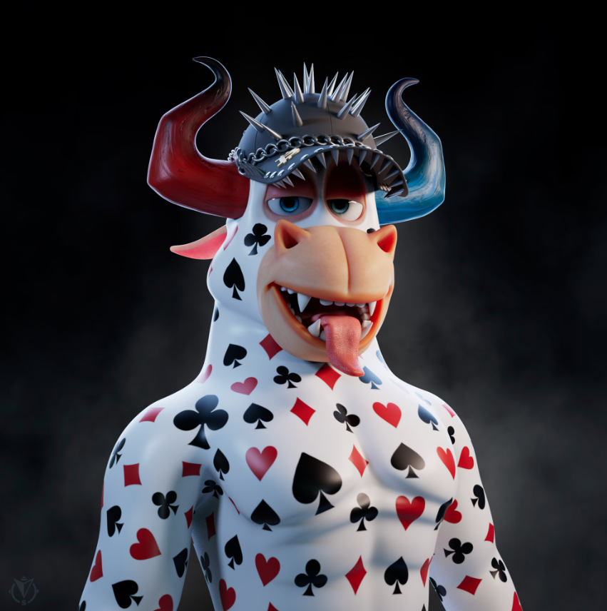 This BAD BOY is RANK 45!!😱

<a href="/AcesofBAP/">BAP Poker Bulls</a> LFG!! 🚀🌒 !! 

💲 1.35ETH SALE -  Bull #8953🤑💲💰💹

🔥POKER SKIN BODY - .20% have this trait 
🔥CAP SPIKED 0.61%
🔥LION MOUTH 0.70%

<a href="/BullsApesProj/">Bulls and Apes Project</a> -SOLD OUT in 67Hrs
#NFTcommunity  #BullRush  #LYBL