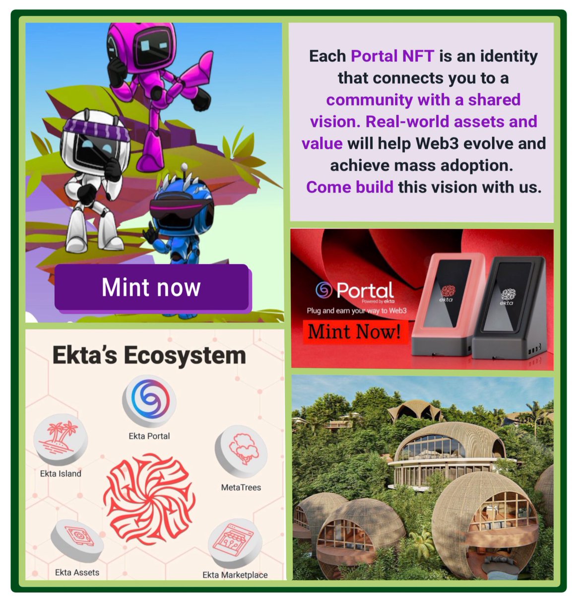 Do you want to be part of the #Ekta infrastructure?  Do you want to receive 10 years of passive reward?  Do you want the opportunity to invest in fractional real estate for as little as $200?  Mint your portal! 👇 portal.ekta.io