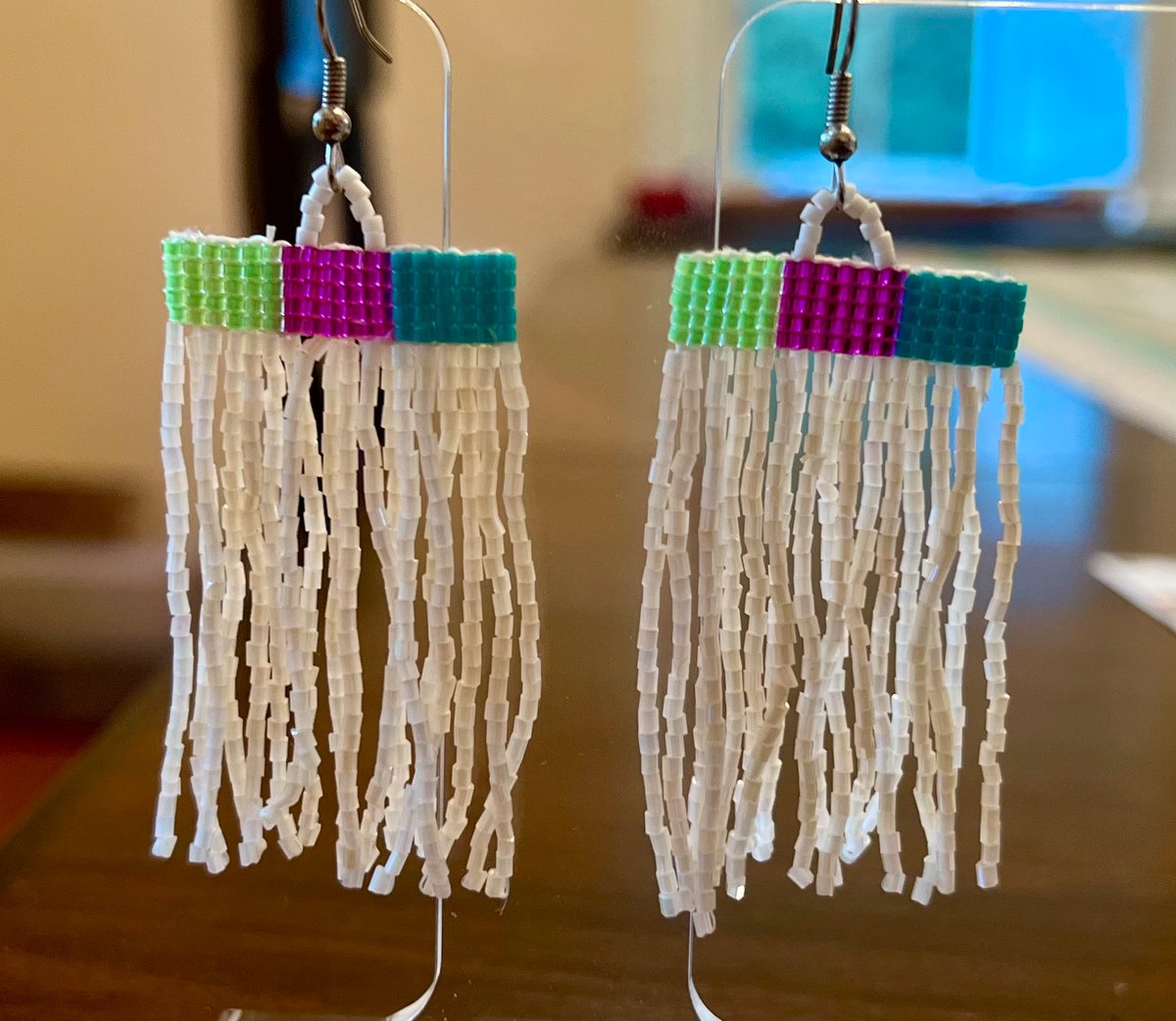 So I decided to dabble in some seed bead jewelry-making and came up with these beauties! #seedbeads #seedbeadjewelry #beadweaving #beads #beadersofinstagram #beading #handmade