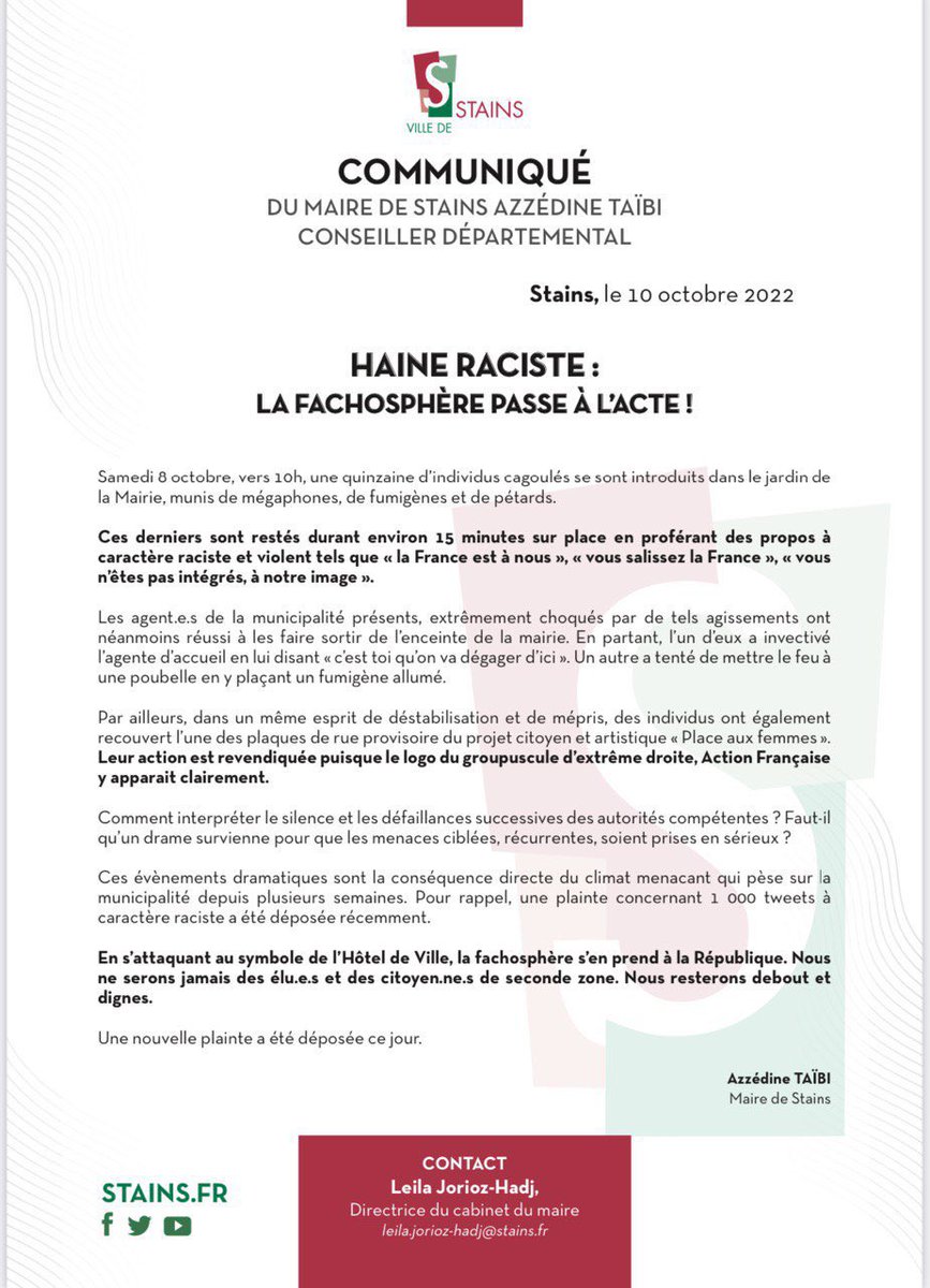 Amine_Saha's tweet image. Plein soutien à mon ami @AzzedineTAIBI ainsi qu’à l’ensemble de son équipe. La haine, les haineux et les complices silencieux ne gagneront pas.