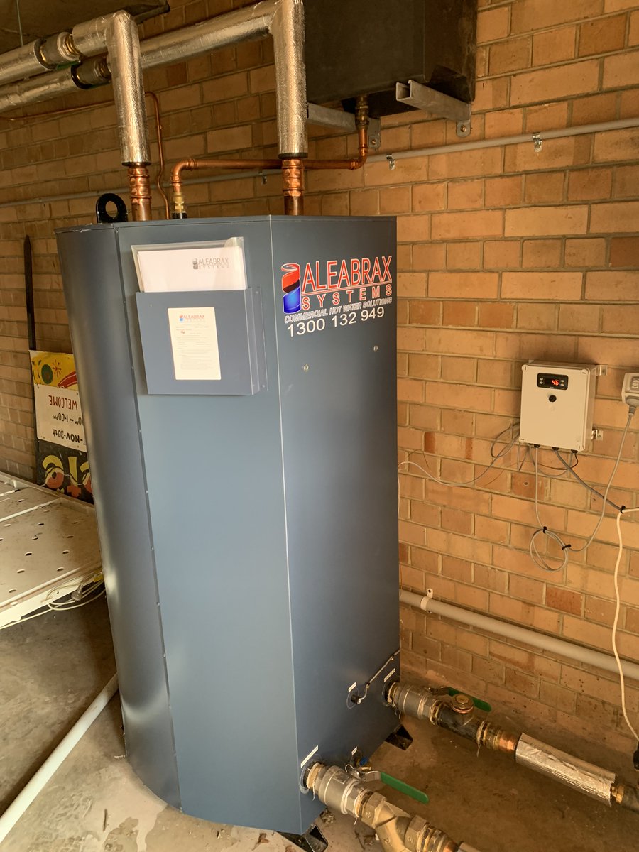 aleabrax's tweet photo. 1 x #Aleabrax GFX180 
1 x A1K100 condensing heater

PFR of 2.5L/sec @ 45°C serving approx 50 beds in an aged care facility.

Thermostatically controlled warm water eliminating the need for TMV's at point of use. 

#AustralianManufacturing #AustralianMade #CommercialHotwater https://t.co/AQshKuHViD