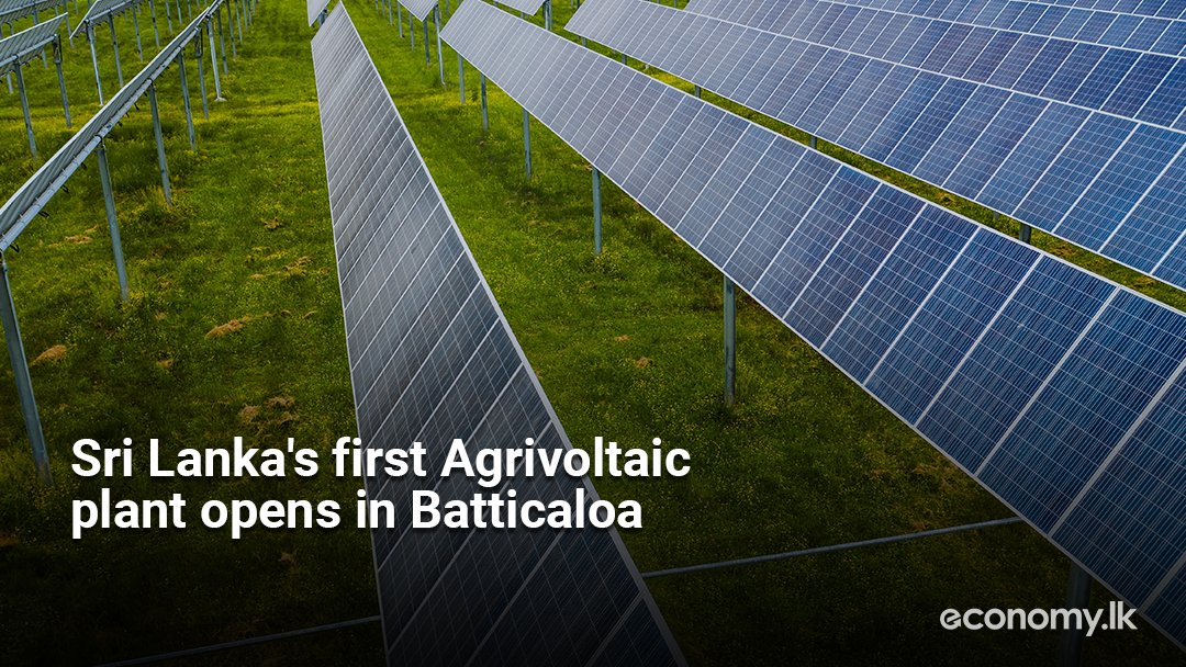 economylk's tweet photo. Solar Universe Vavunathivu Solar PV Park — a 10MW #solar PV power project was declared open in Batticaloa. The plant is expected to add 20 GWh to the national grid annually. Co-owned by Hienergy, Vidullanka and Windforce, costs are expected to be around USD 7.248 Mn.
#GreenEnergy https://t.co/4X11hC3DCm