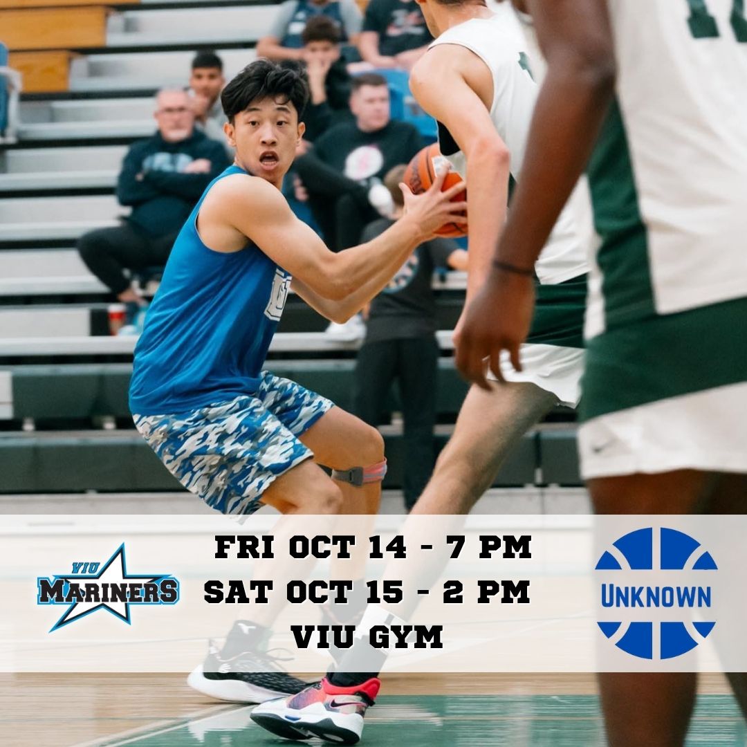 VIU Mariners (@viumariners) on Twitter photo ๐MBB: Enjoy exhibition basketball at the <a href="/VIUniversity/">VIU</a> Gym Fri & Sat the Mariners take on <a href="/UnknownIBC/">Unknown International B.C.</a> - an internationally-touring and competing club playing in Canada for the first time!
๐Oct 14: 7 p.m.
๐Oct 15: 2 p.m.
Adults: $10
Youth: $5
Kids in Island Swish jerseys: free ๐MBB: Enjoy exhibition basketball at the <a href="/VIUniversity/">VIU</a> Gym Fri & Sat the Mariners take on <a href="/UnknownIBC/">Unknown International B.C.</a> - an internationally-touring and competing club playing in Canada for the first time!
๐Oct 14: 7 p.m.
๐Oct 15: 2 p.m.
Adults: $10
Youth: $5
Kids in Island Swish jerseys: free