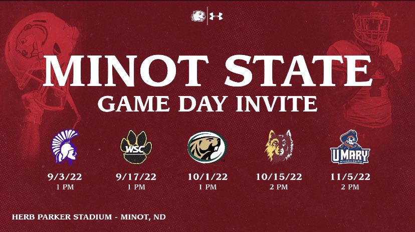 Thanks for the invite! <a href="/BraedenVolk/">Braeden Volk</a> <a href="/MSUBeaversFB/">Minot State Football</a>