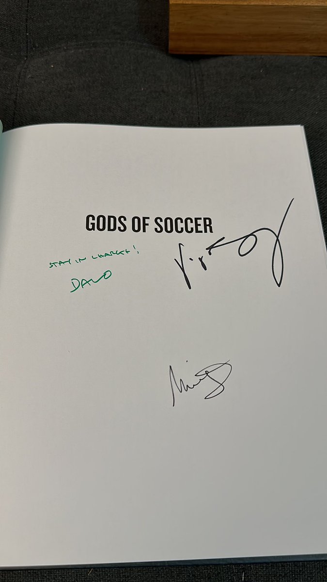 adesikan's tweet photo. Thank you @MenInBlazers for my signed copy of #godsofsoccer. I’m making a sojourn to the crap part of Soho in your honor…. https://t.co/W1MW0Zo0LI