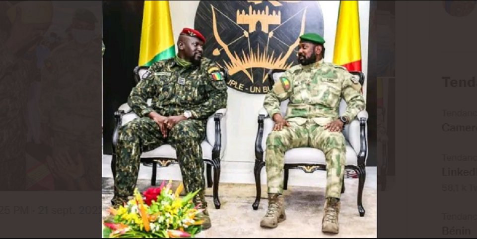 LOTUSROUGE5's tweet photo. 🚨 𝗔𝗦𝗦𝗜𝗠𝗜 𝗹𝗮̂𝗰𝗵𝗲́ 𝗲𝗻 𝗽𝗹𝗲𝗶𝗻 𝘃𝗼𝗹 ?
La Guinée, le "second poumon" du #Mali se rapproche des deux "meilleurs amis" du #Mali : la #France 🇫🇷 et la #CIV225 🇨🇮.
Mamadi Doumbouya aurait-il lâché son "frère" @GoitaAssimi en plein vol ?
🤔🤔🤔🤔 https://t.co/YLCIUp75tj
