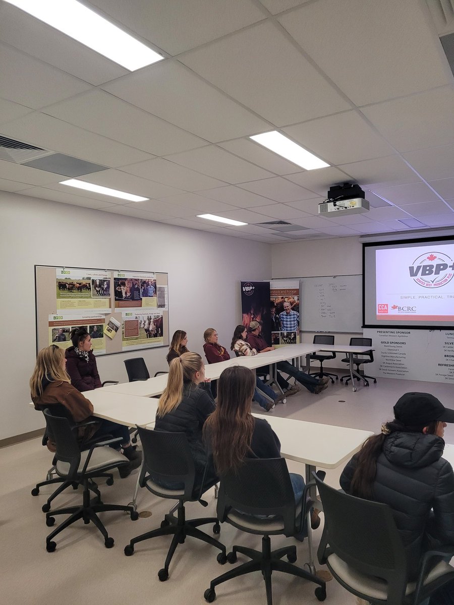 DrBart_Beef's tweet photo. Great day spent learning about Low Stress Cattle Handling from Lee Sinclair, Merck Animal Health & Verified Beef Plus with Erika Stewart, Provincial Coordinator #ANSC410Lab #CowCalfManagement @jourdyn_fish @K_Nielsen2 @WilcoxCorissa @LFCE_usask @agbiousask https://t.co/A7bttRrMeJ