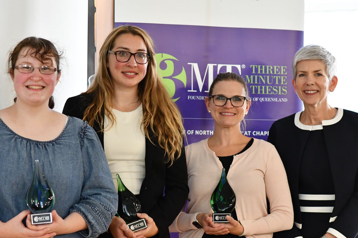 UNC_GradSchool's tweet photo. Congratulations to our Three Minute Thesis winner: MacKenna Wood! And congratulations to Lauren Herlihy with @UNCSON on snagging second place. Lastly, kudos to Rachel DuMez with @UNC_GMB for winning peoples' choice! #3MT https://t.co/CRckOUJa2h @unccollege @UNCResearch https://t.co/8C3DP0l4EZ