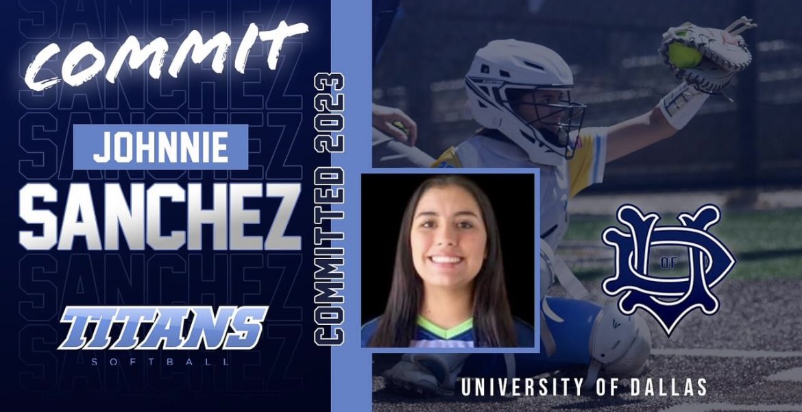 Mario (@marioamiralles) on Twitter photo CONGRATS to <a href="/johnnienicole17/">johnniesanchez</a>!!!!!!!
She has committed to playing ball and pursuing her education at The University of Dallas!!!!!
Way to go Johnnie! We are so proud of you. CONGRATS to <a href="/johnnienicole17/">johnniesanchez</a>!!!!!!!
She has committed to playing ball and pursuing her education at The University of Dallas!!!!!
Way to go Johnnie! We are so proud of you.