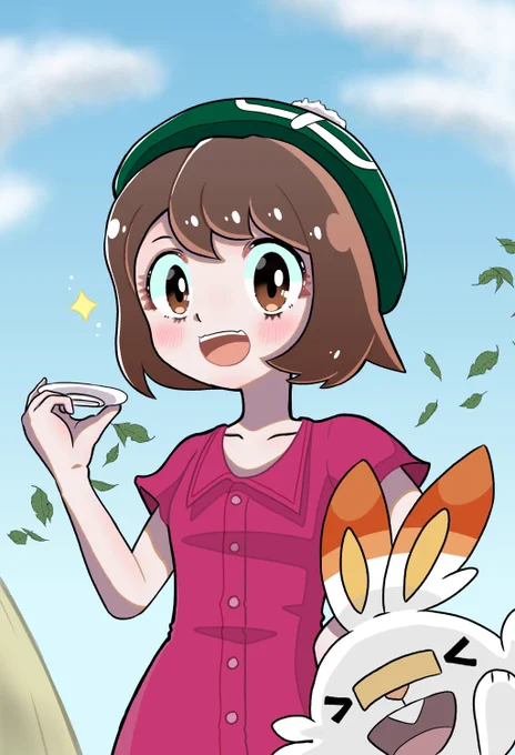 #世界私の絵柄変わりすぎだろ選手権ユウリちゃんで……!左側誰が描いた???(自分だよ) 
