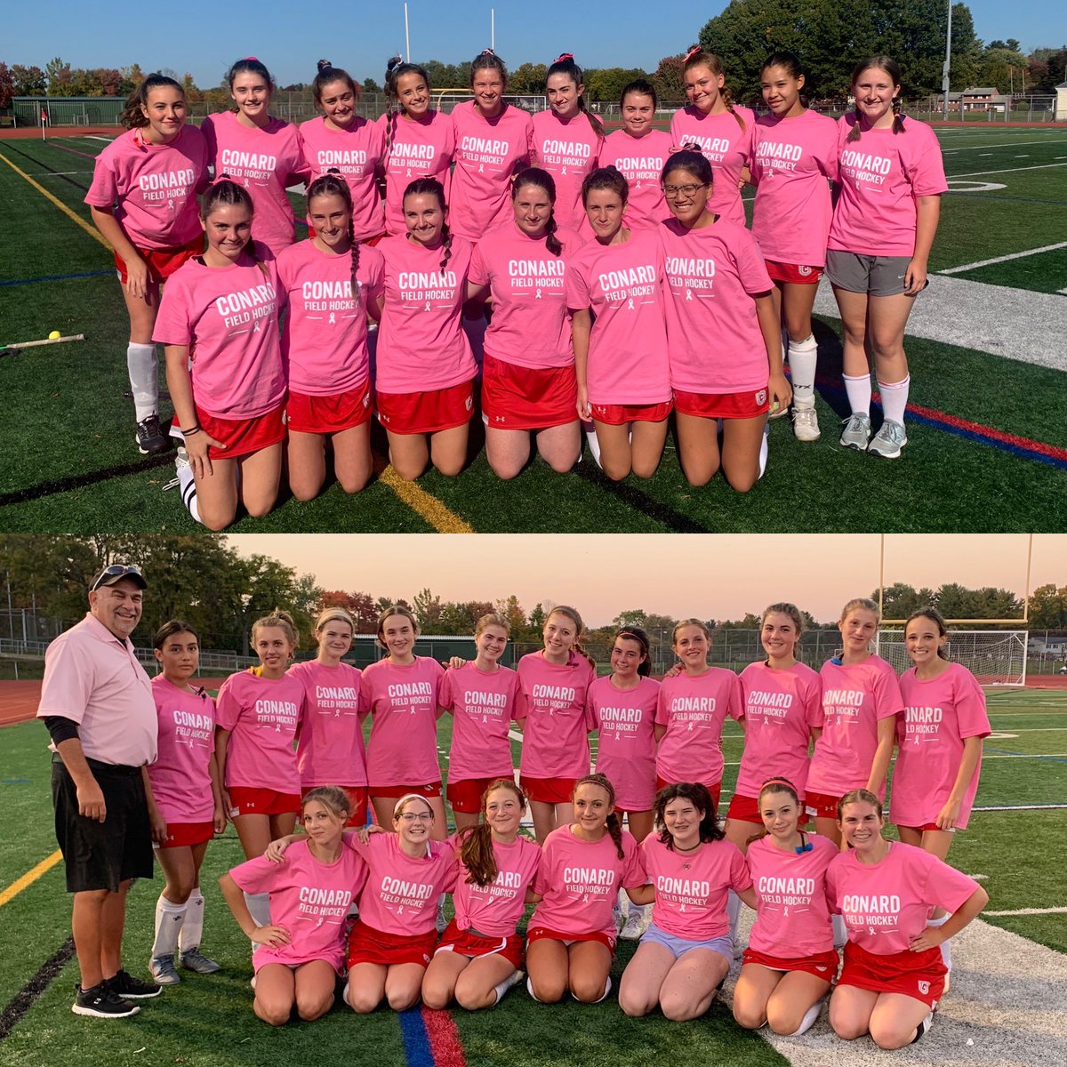 ConardFh's tweet photo. Great win by both teams today for our Pink Out game. And as a program we raised $713.44 to donate to the Coach Massaro Scholarship Fund. Thanks to all that helped and all that donated! #redwolves #wolfpack @CHSWHAthletics https://t.co/kLgHSkl3CM