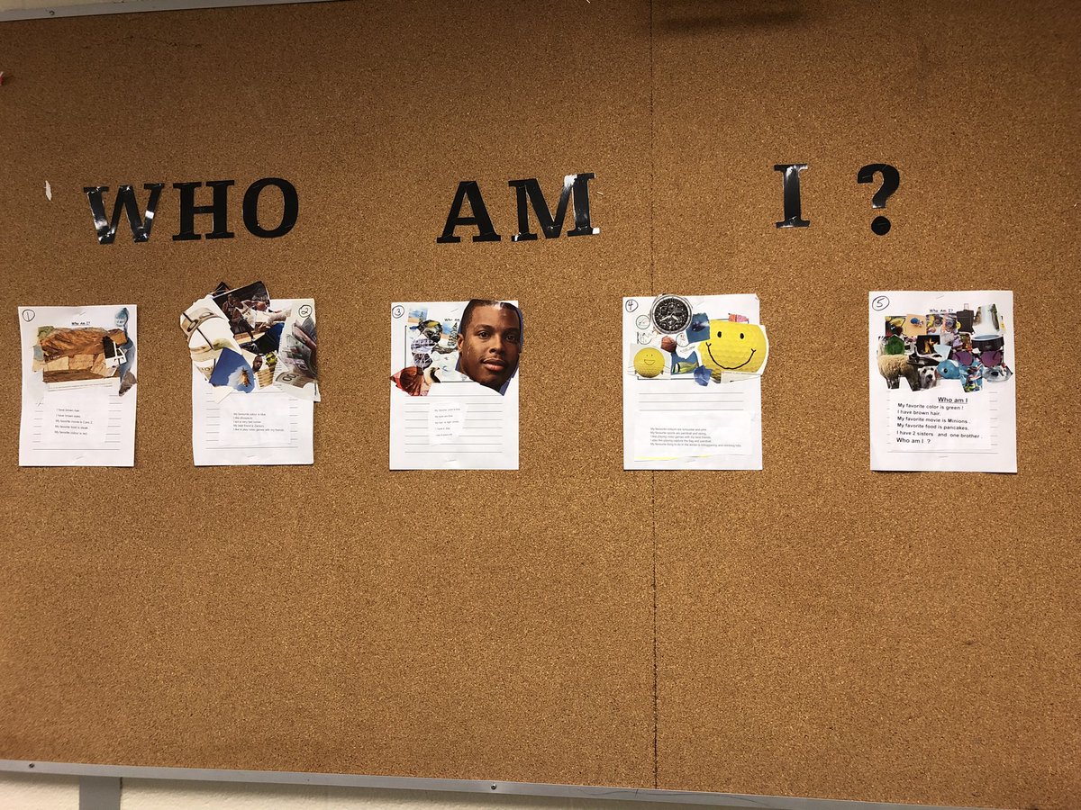 We are all ready for our Who Am I? guessing game!