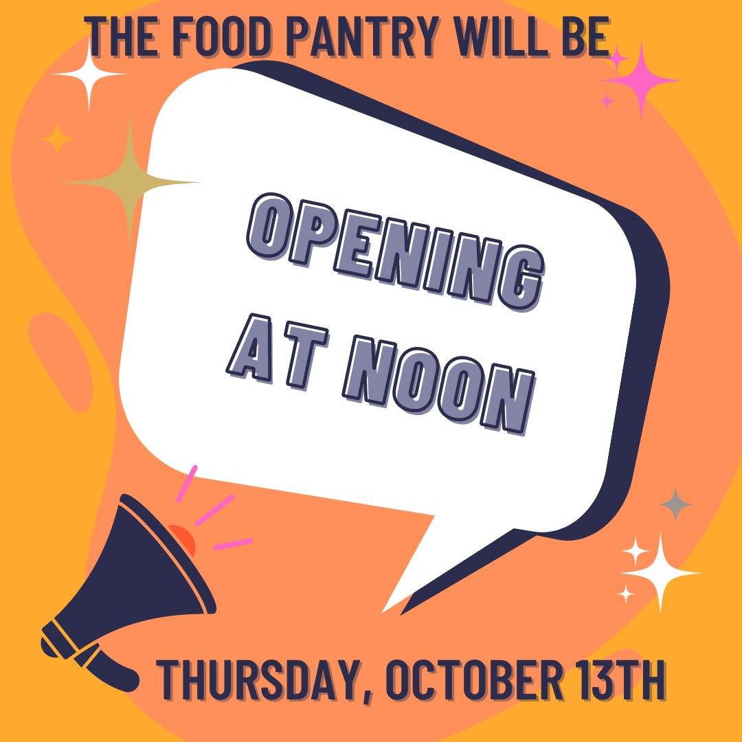 WMUInvisibleNP's tweet image. This upcoming Thursday, October 13th, the Invisible Need Project food pantry will be open from 12:00pm-2:00pm. Regular Fall Semester pantry hours will resume on Friday October 14th.