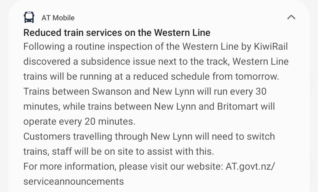 Not quite sure how I'm supposed to tell West Aucklanders with a straight face that they should consider taking public transport.  Let down again.

I'm extremely frustrated and writing a "please explain" letter now
