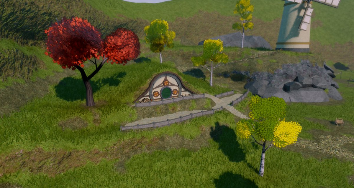 LeonomaiDev's tweet photo. Hobbit home in #Roblox #RobloxStudio #Gamedev #IndieDev https://t.co/D8C725gmVf