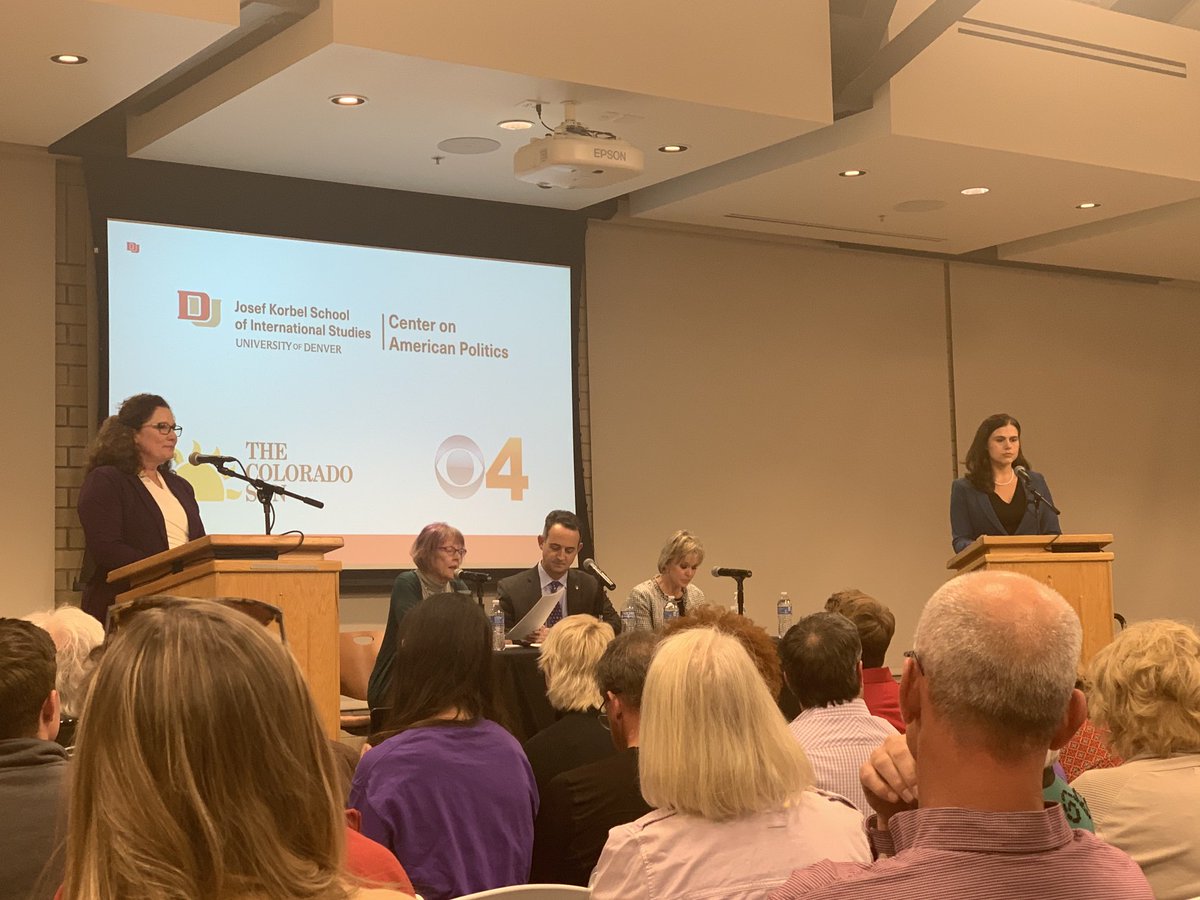 Lynn Schofield Clark (@lynnschofclark) on Twitter photo <a href="/UofDenver/">University of Denver</a> & <a href="/ColoradoSun/">The Colorado Sun</a> host debate w JenaGriswold & Pamela Anderson for CO Secretary of State. Anderson says be nonpartisan; Griswold says she will stand up for fundamental freedoms like right to vote when counties breach their protocols .<a href="/CAPatDU/">Center on American Politics</a> <a href="/UofDenver/">University of Denver</a> & <a href="/ColoradoSun/">The Colorado Sun</a> host debate w JenaGriswold & Pamela Anderson for CO Secretary of State. Anderson says be nonpartisan; Griswold says she will stand up for fundamental freedoms like right to vote when counties breach their protocols .<a href="/CAPatDU/">Center on American Politics</a>