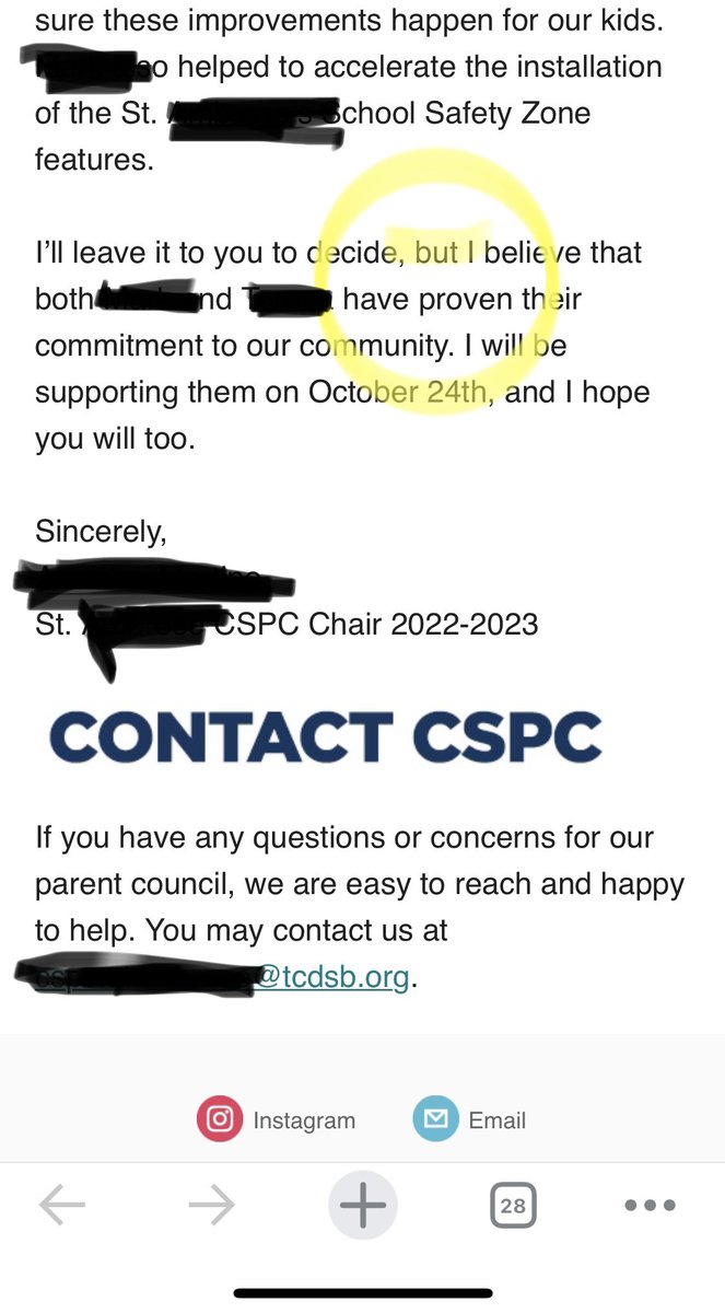 TheAshPugh's tweet photo. @oapcetoronto @TCDSB is this considered ethical communication during an election? https://t.co/mbkKNttXZj