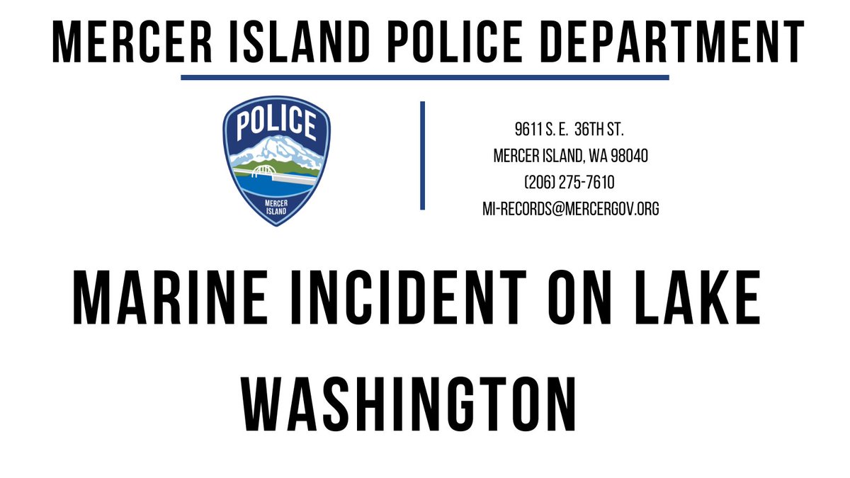 Mercer Island Police on Twitter "Mercer Island Marine Patrol is