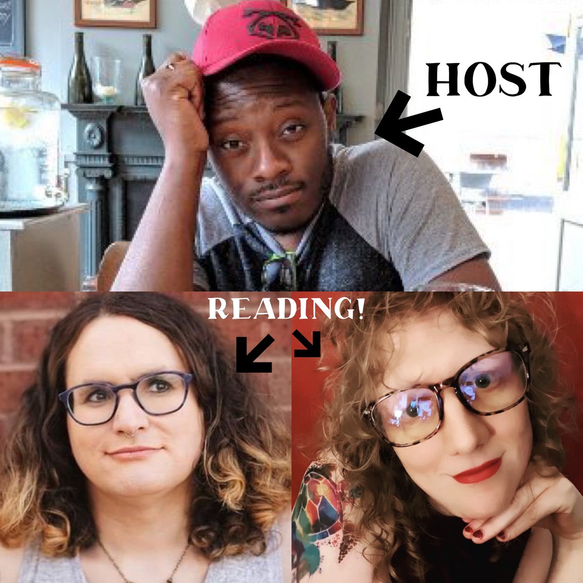 GUESS WHAT WE'RE DOING ON TUESDAY WITH <a href="/TheIvyBookshop/">The Ivy Bookshop</a> 

<a href="/Bendied/">Bendi Barrett</a> is gonna give prompts to @izzyxen and @HaileyPiperSays and they're both gonna read stuff from their respective short story collections! It's sort of basically a game show?? 

RSVP: theivybookshop.com/event/izzy-was…