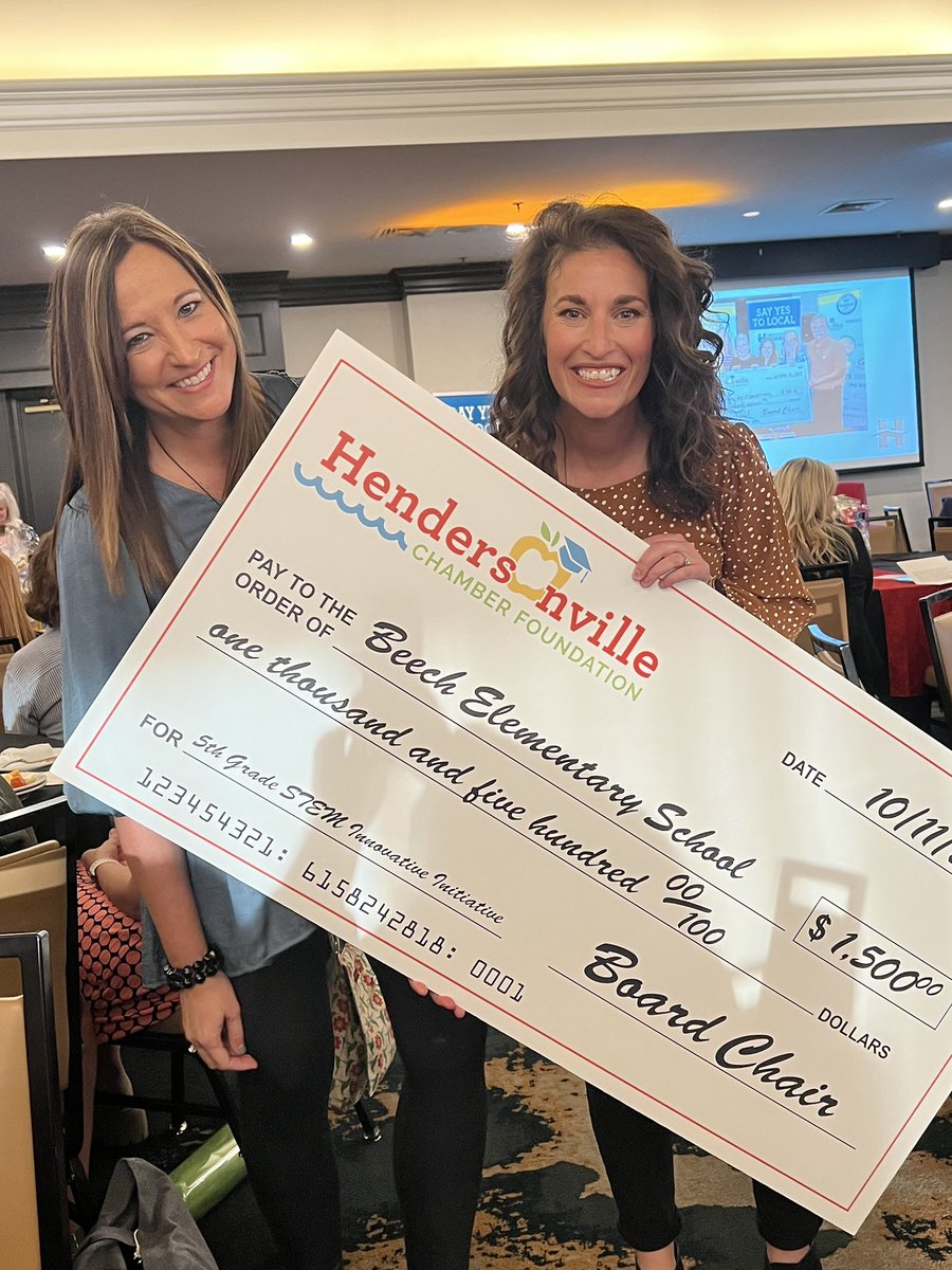 So proud of theses ladies for writing grants to fund the supplies to support enhanced, engaging, hands on STEM activities for BES! Congratulations Cassie Venable and Ashley Jarratt!  
<a href="/HvilleChamber/">Hendersonville Chamber</a> 
<a href="/BESTEAM_Sumner/">Beech Elementary School</a> <a href="/BenLBruce/">Ben Bruce</a> <a href="/sumnerstem/">@SumnerSTEM @SumnerSTEAM</a> #ROCvision #SumnerAchieves
