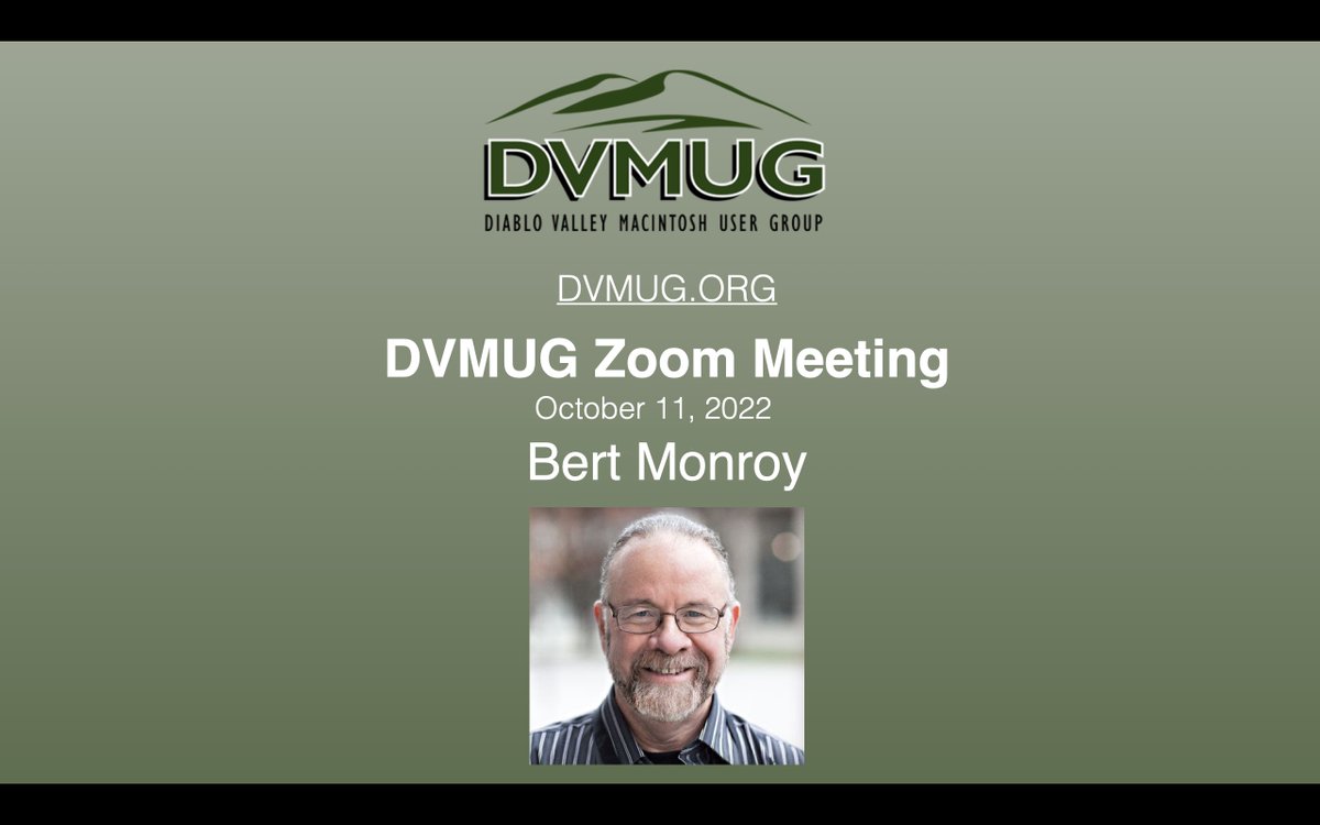 DVMUG's tweet image. Bert Monroy DVMUG Zoom Meeting 10-11-22 on YouTube
youtu.be/Fl0OjqB1Nis
