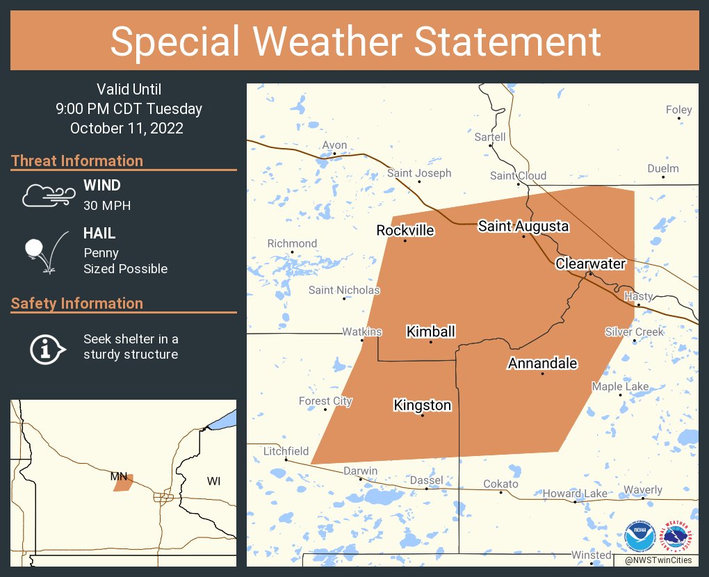 NWS Twin Cities on Twitter "A special weather statement has been
