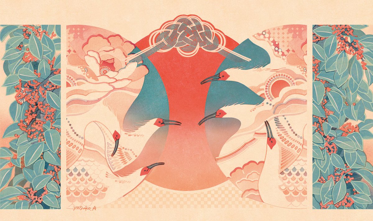 「百貨店・高島屋さんのお歳暮カタログキービジュアルとして作品を使用していただきまし」|アオヤマヤスコ yasuko aoyamαのイラスト