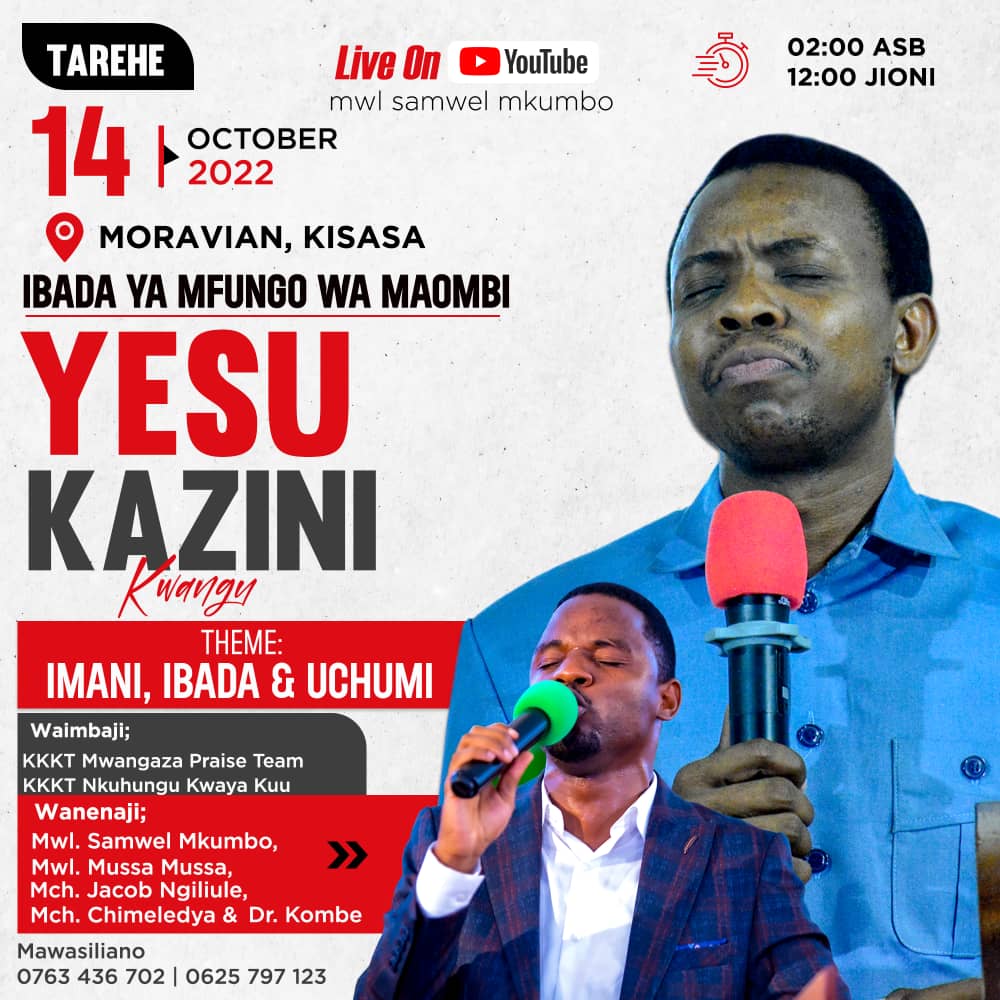 mwl_mkumbo's tweet photo. YESU KAZINI KWANGU...
(Imani, Ibada na Uchumi)

Masaa 12 ya KUFUNGA NA KUOMBA... https://t.co/or9zb2ZhO2