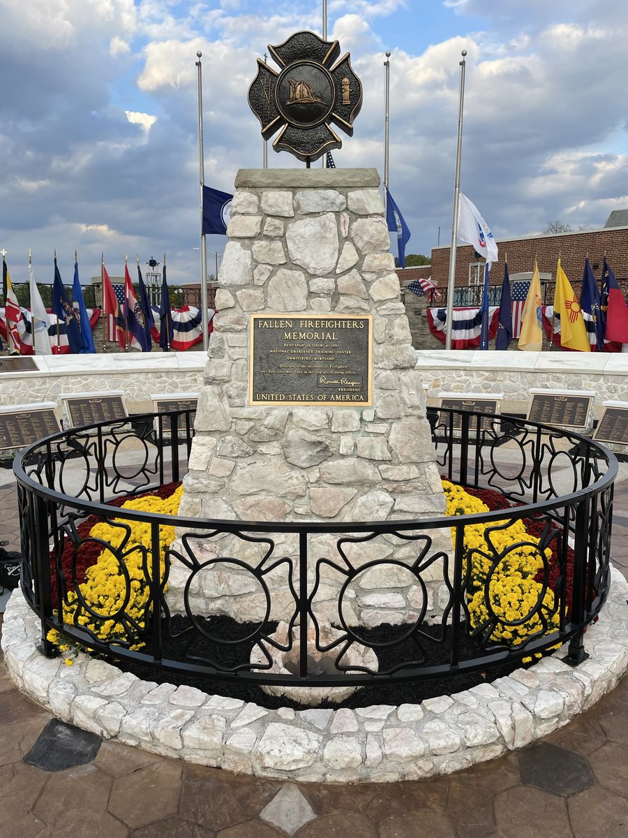 PennWynneFire's tweet photo. National Fallen Firefighter’s Memorial Weekend this past weekend honoring 148 fallen firefighters including Sean DeMuynck & Tom Royds. 5 members served as the family escort and honor guards. #LMFD represented Sunday for the memorial service. @FireHeroFamily @NFFF_News https://t.co/c9n7zcMkxJ
