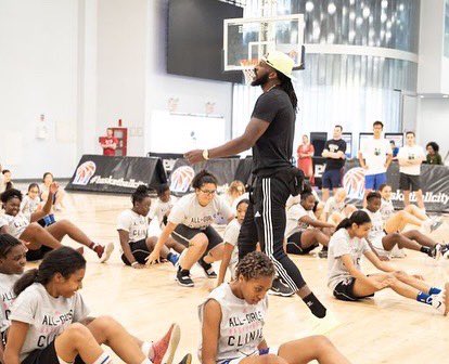 On #InternationalDayoftheGirl we’re remembering the All-Girls Basketball Clinics we coordinated for The Carroll Family Foundation. The clinics featured drills led by <a href="/DeMarreCarroll1/">DeMarre Carroll</a> and panel discussions with former WNBA players, including Kym Hampton, Ashley Battle and more!