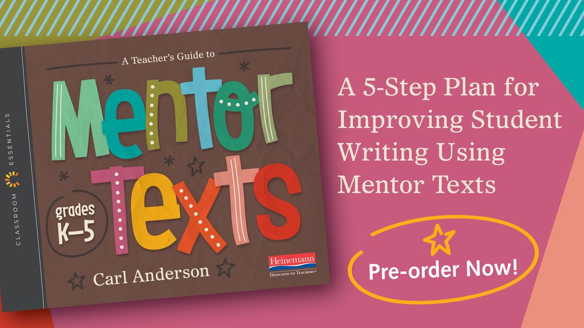 HeinemannPub's tweet image. Pre-order "A Teacher's Guide to Mentor Texts" and download a sample chapter by clicking here: heinemann.com/products/e1328…

#preorder #book #samplechapter