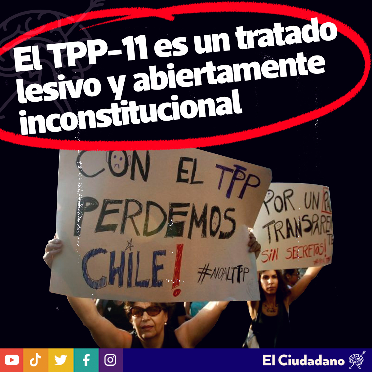 El_Ciudadano's tweet photo. El TPP-11 es un tratado lesivo y abiertamente inconstitucional

🔴 Leer nota aquí: https://t.co/uz1i2mcizn https://t.co/hmkfmjF351