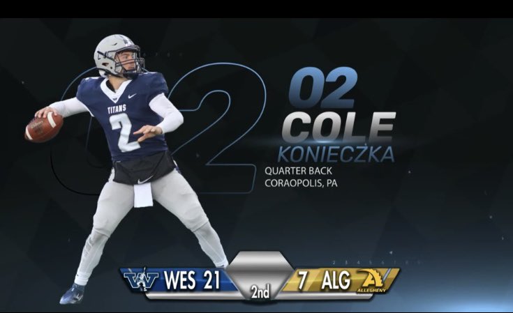 Cole I can’t thank you enough for your dedication and leadership to our program. Your the best! You might have finished as the schools second all time leader passer/tds but you’ve always be #1 in my book. @WCtitansFB. #2 has earned his sword. ⚔️