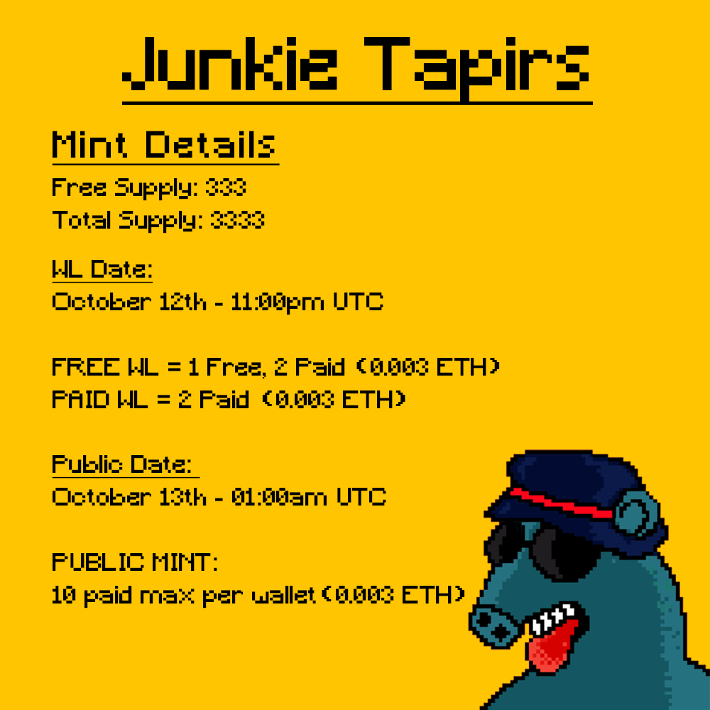 Junkie Tapirs tweet media