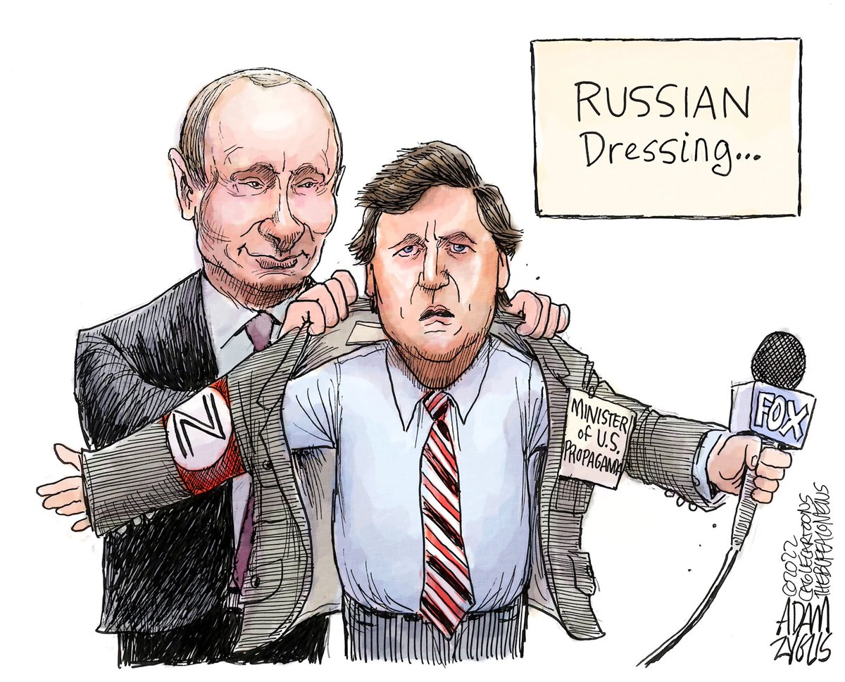 Tucker Carlson and Sean Hannity are on TV in Russia. Let that sink in America.