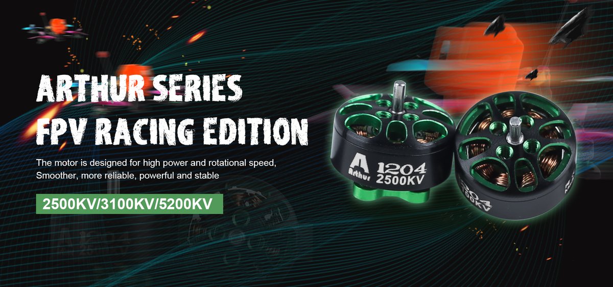 🥇Recommendation from Flash Hobby- A1204 for FPV Racing Drone
.
KV: 2500/3100/5200KV
Max watt: 47-124W
Thrust: 164-223g
Max current: 3.18-9.05A
Motor Size: Φ15.7x10.8mm
Lipo cells: 2-4S
.
For inquiry contact us!

#dronemotor #fpvmotor #minimotor #motor #electricmotor #bldcmotor