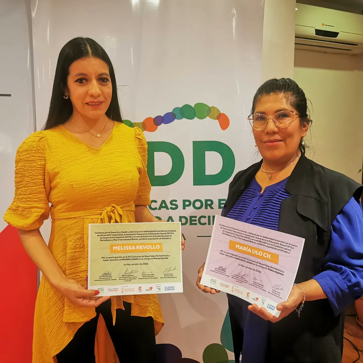 CatolicasBo's tweet photo. El día de hoy realizamos la premiación de nuestro Concurso de Reportajes Periodísticos "Los Derechos Sexuales y Derechos Reproductivos los más humanos de los Derechos", que celebró su versión 14.

#ConcursoDeReportajes
#PeriodismoQueTransforma https://t.co/sPaF4QcMi0
