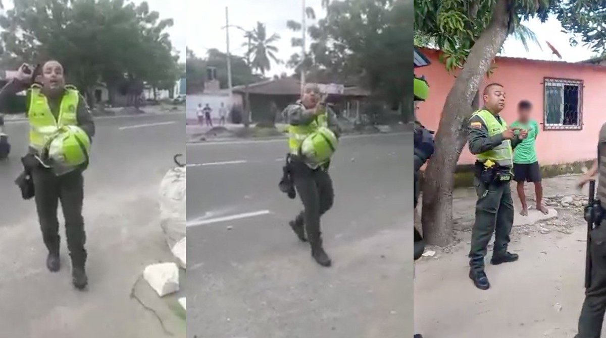 zonacero's tweet photo. Policía apuntó con su pistola a mujer y disparó al aire en medio de protesta en Malambo
https://t.co/NkfNBySCy5. https://t.co/ZHm5f02RS9