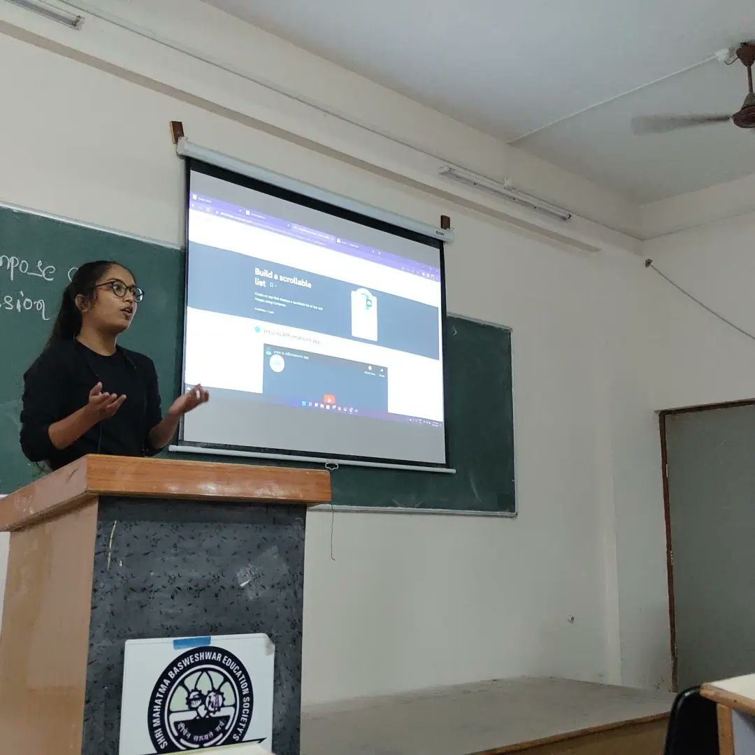 GDSC_Bidve's tweet photo. Android Development Session 3...๐
.
M.S.Bidve Engineering College, Latur.
GDSC
@googledevs
@GoogleDevsIN
#gdsclead #gdscmsbecl #gdsccore #composecampindia #composecamp #AndroidStudyJams #androiddevlopment #studyjams #session https://t.co/wEz2SuMPbF
