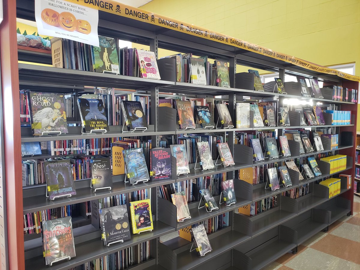 PatrickMCarrol1's tweet image. Halloween is time for a good boooooook or two. Stop by the library and check something out for a spooky good time. Don&apos;t forget the upcoming book fair for books too good to just borrow. #kisj #kisjms #mslibrary #bookfair