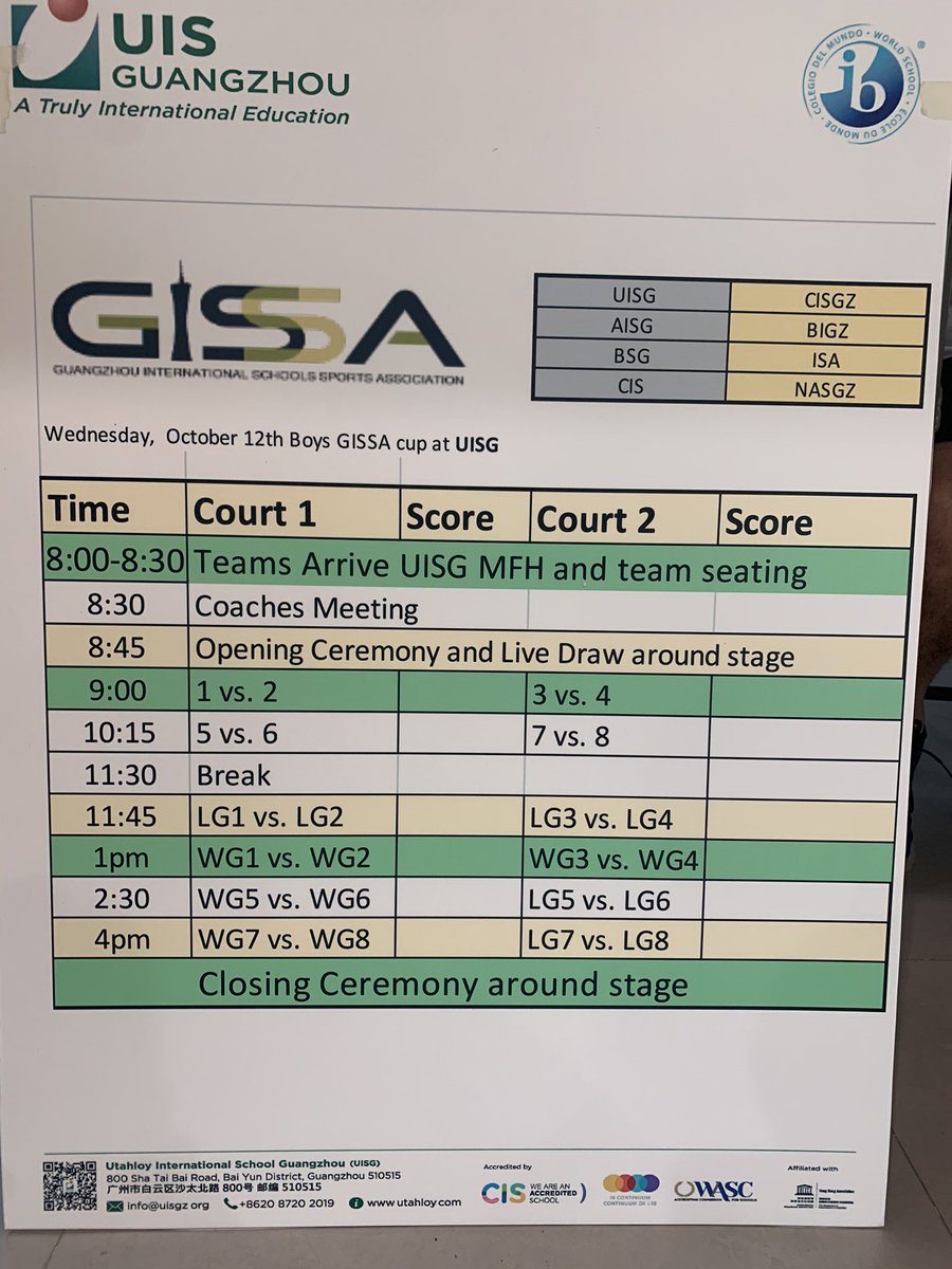 CoreyKydd's tweet image. Varsity volleyball teams at GISSA Championship tournament hosted by USIG and CIS. The boys drew CISGZ! And Girls  drew our 2nd squad😝Let go Rams @AISGZ