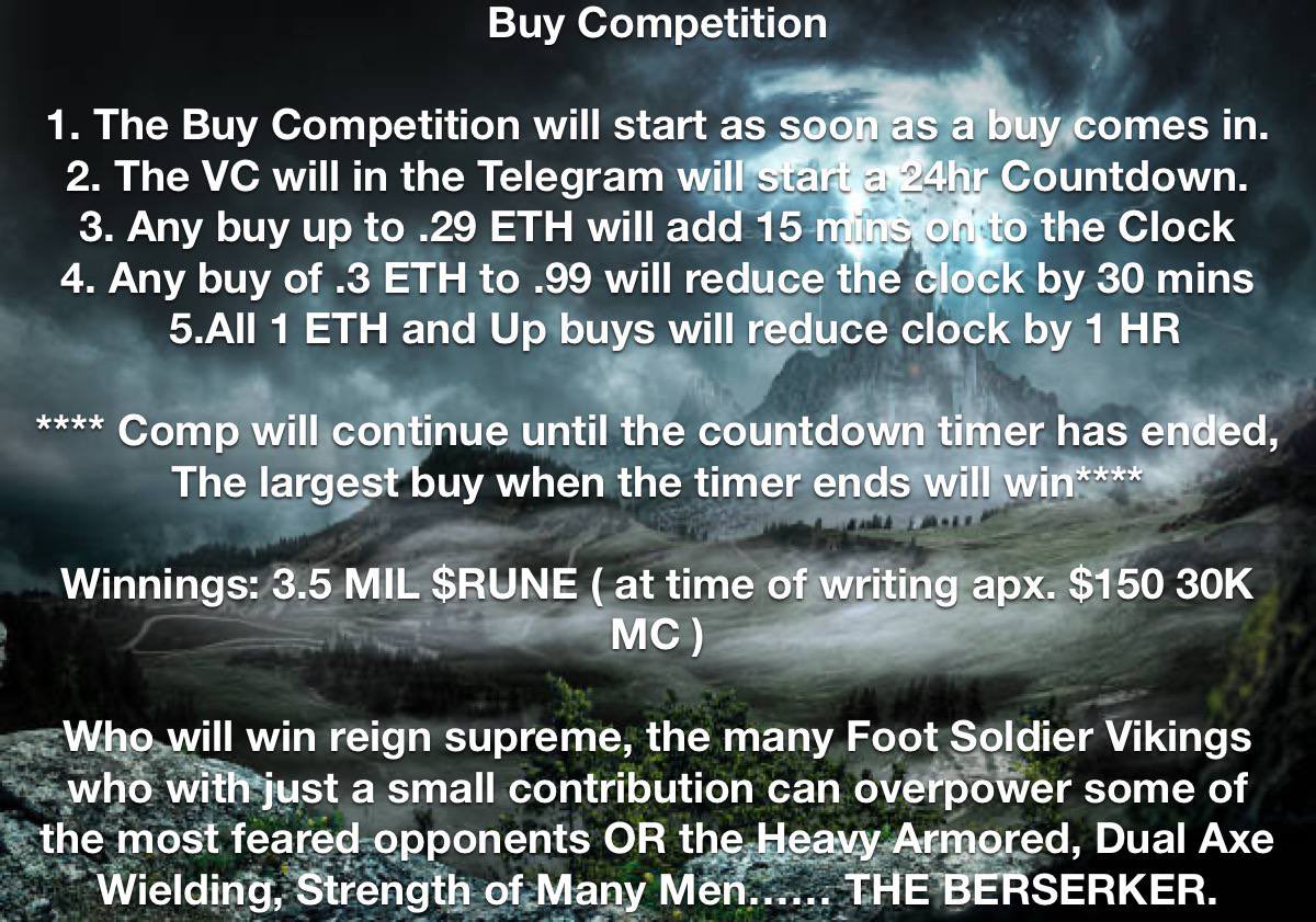 runestonetoken's tweet photo. Tomorrow 7:00AM EST/ 11AM UTC starts the official clock! The battle between the small buys &amp; big buys are going to be epic!! Easy to see what all other are seeing! Replace your moon bag w/ a #runebag and you won’t be disappointed! https://t.co/9vN3sQFls7