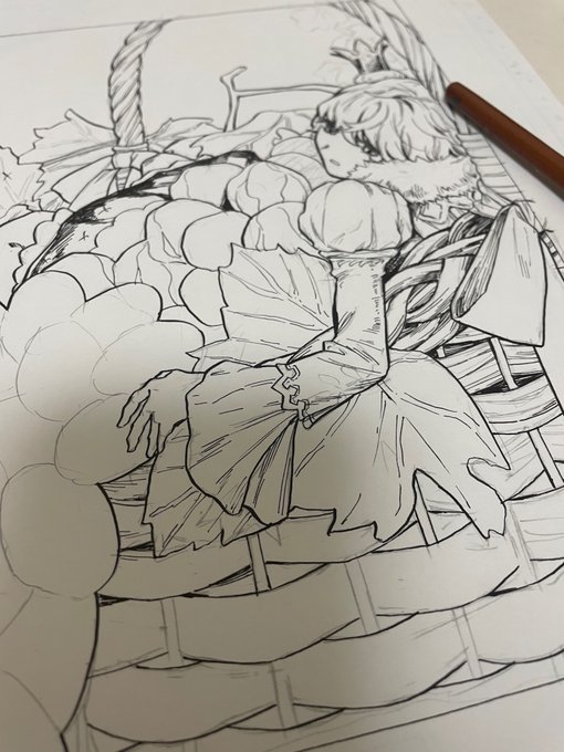 らくがきをしている 