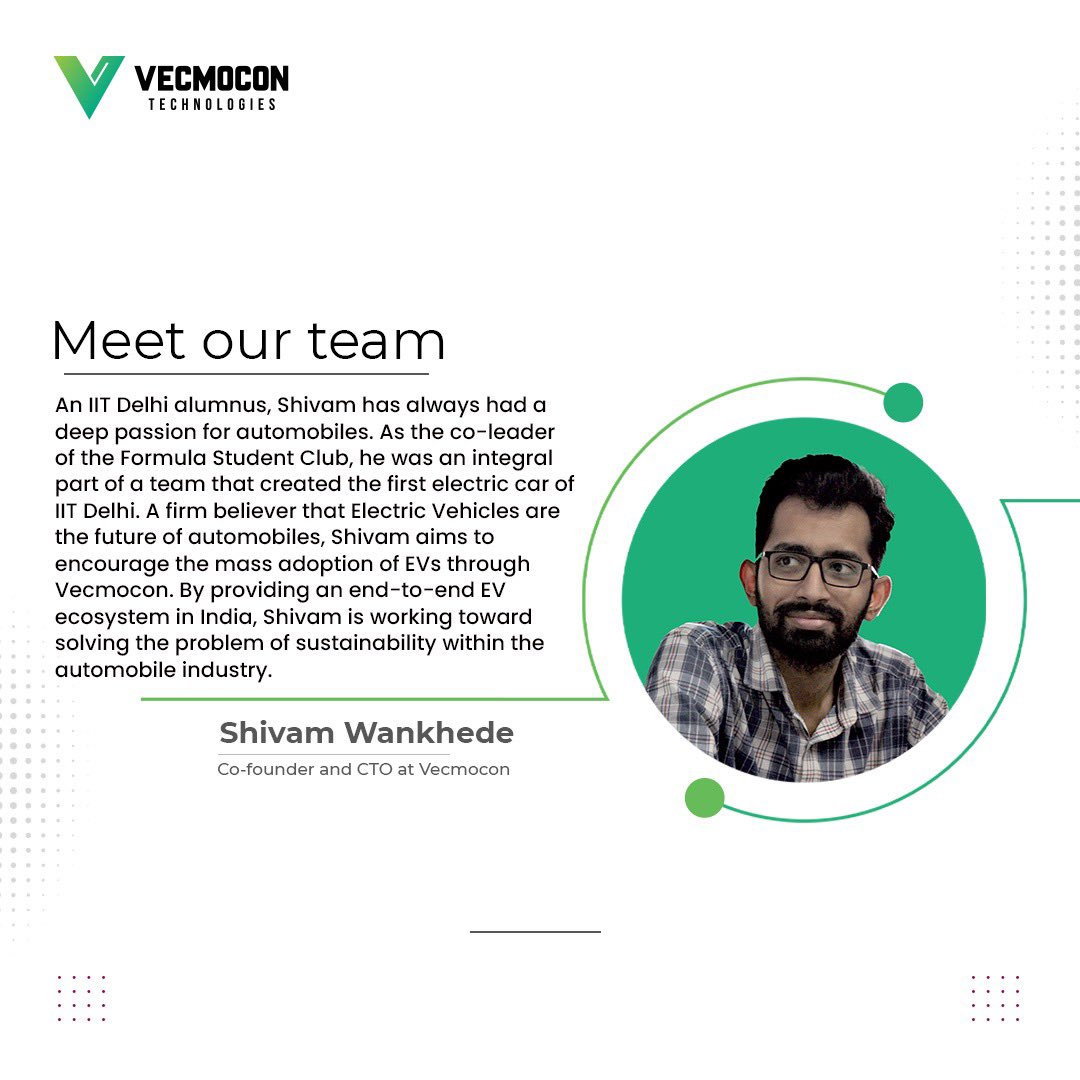 Vecmocon Technologies (@vecmocon) on Twitter photo Meet our Co-founders <a href="/Peeyush_Asati/">Peeyush Asati.</a>, Adarshkumar Balaraman and Shivam Wankhede! They’re paving the way for a revolutionary EV ecosystem.
#founders #electricvehicles #lifeatvecmocon Meet our Co-founders <a href="/Peeyush_Asati/">Peeyush Asati.</a>, Adarshkumar Balaraman and Shivam Wankhede! They’re paving the way for a revolutionary EV ecosystem.
#founders #electricvehicles #lifeatvecmocon