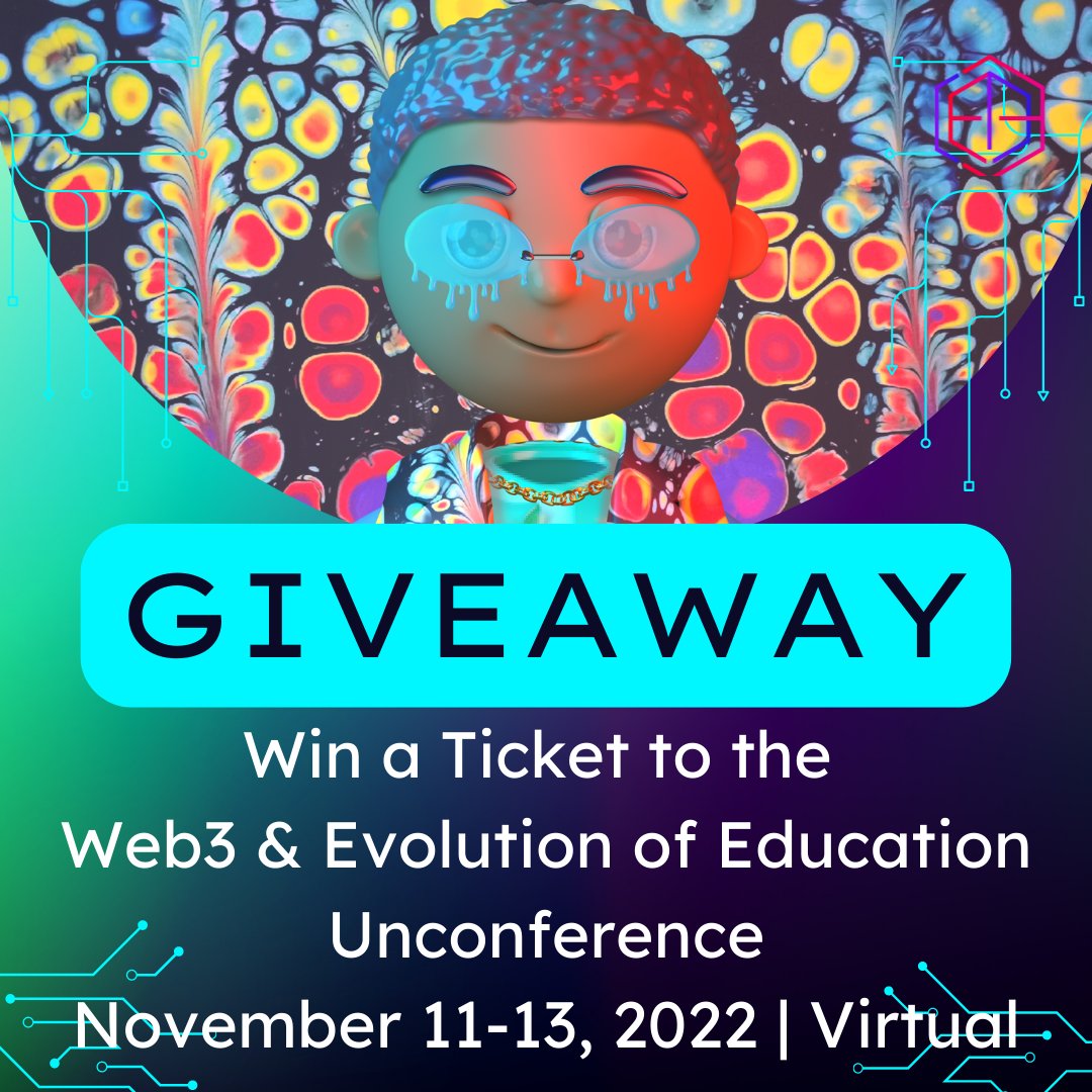 NEW GIVEAWAY STARTING!
We're gifting 50 🎟 over the next weeks to help as many folks attend our Ed3verse learning &amp; networking event focused on web3 &amp; contextualized for education. ed3dao.com

To enter:
•♥️/RT/QT
•follow <a href="/Ed3DAO/">Ed3DAO</a>
•tag others

Winners in 48 hrs! ⏳