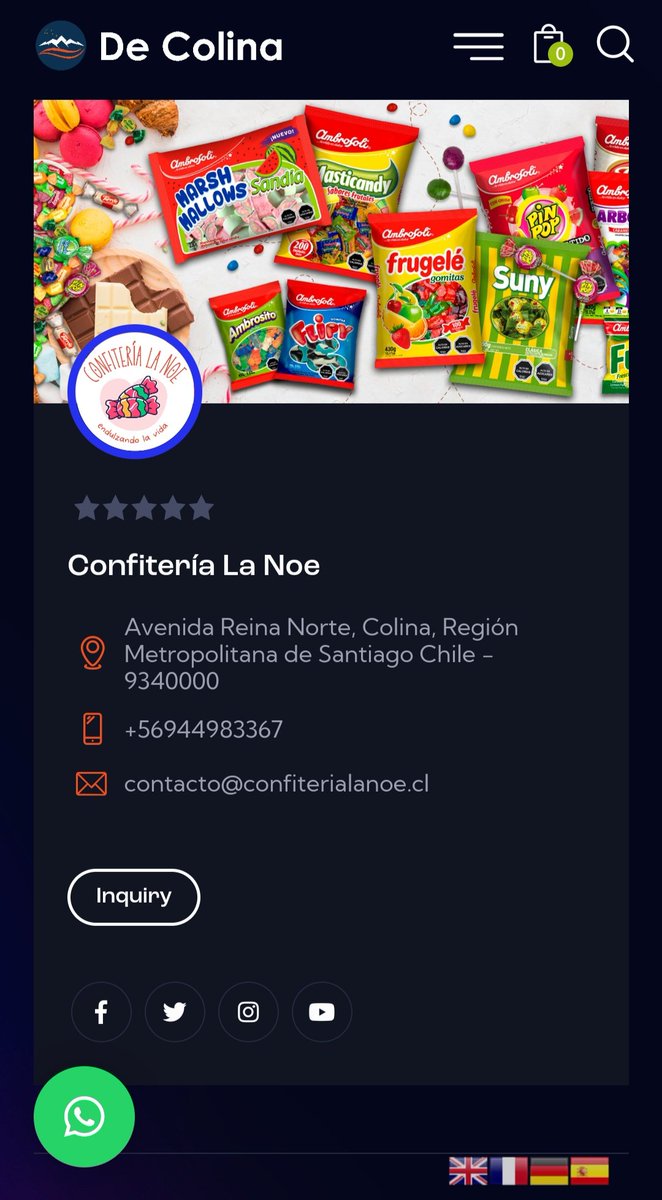 decolinacl's tweet photo. 🛍️#Nueva #TiendaOnLine 🛍️ Confitería La Noe 🍬🍥🍢🍭🍫🍩🍪 🥰 Endulzando la vida ❤️👏👏👏

Compra lo que desees y recíbelo en la puerta de tu casa.

Emprendimiento activo del #PersaReinaNorte

Se merece este [Hilo 🧵1/5] https://t.co/pk970x3Rhj