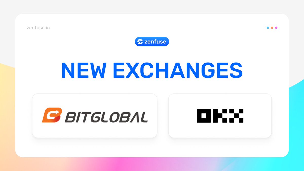 dexpilot_labs's tweet photo. 🌟 Try new exchanges on Zenfuse!
After the September update, you can use Zenfuse to trade on:
🌀 Binance @binance
🌀 FTX @ftx_app
🌀 OKX @okx
🌀 BitGlobal @BithumbGlobal
Check it out and share your thoughts!
👉 https://t.co/YqSlo9YxYz
#ZEFU $ZEFU #Zenfuse https://t.co/cwHaX95zcI